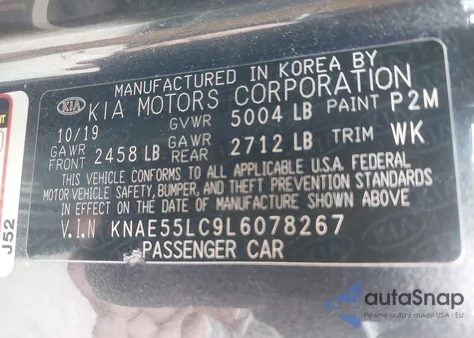 2020 Kia Stinger Gt2 from USA, damaged, VIN KNAE55LC9L6078267